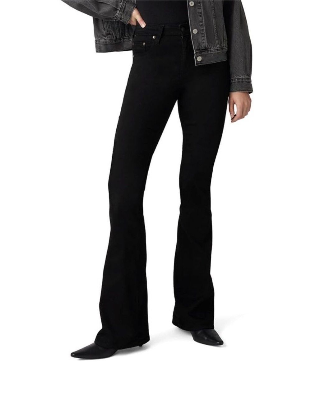Levi's Women's 726 High Rise Flare Jeans Soft Black Size 31